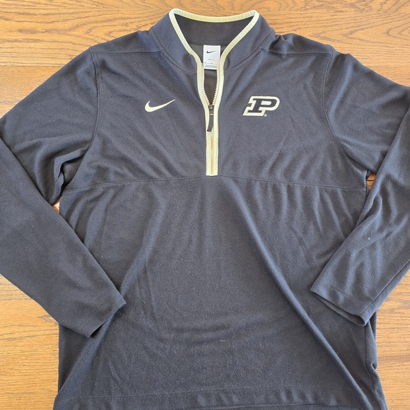 Nike Other - Nike Dri-Fit Purdue Boilermakers Quarter Zip Pullover Jacket Black Gold Mens XL